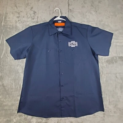 MMA Elite рубашка мужская череп флаг темно-синий механик коротким рукавом кнопка - XL - Изображение 1 из 4