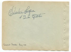 Charlie Fuqua Signed Vintage Album Page Autographed Singer The Ink Spots - Picture 1 of 2