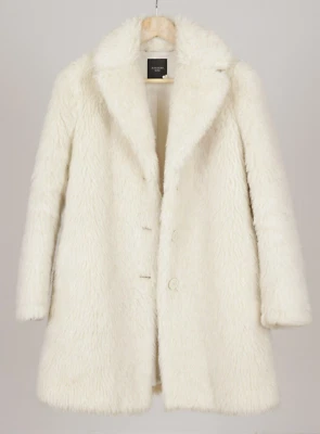 Max Mara Weekend Teddy 72% Alpaca Ivory Coat US2 UK4 IT36 FR34 - Image 1 of 4