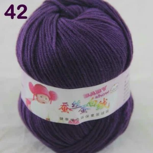 Sale 1 Balls x 50g DK Baby Soft Cashmere Silk Wool Hand Knitting Crochet Yarn 42 - Picture 1 of 20