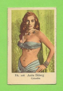 1958 Dutch Gum Card PA #208 Anita Ekberg