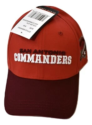 初学者男式 AAF 圣安东尼奥指挥官足球灵活贴合帽子全新 S/M — 第 1/3 张图片
