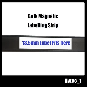 BLACK MAGNETIC RUBBER STRIPS - 220MM L x 17MM W x 3MM TAKES DYMO LABELLING TAPE - Picture 1 of 3