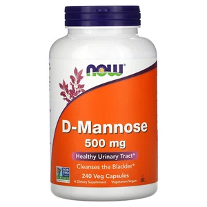 Now Foods D-Mannose 500 mg 240 Veg Capsules GMP Quality Assured , Vegan, - Picture 1 of 3