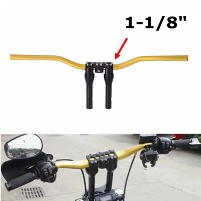 Комплект руля и подъемника для Harley Softail Dyna Low Rider Fat Boy Sportster 1-1/8 дюйма - Изображение 1 из 4