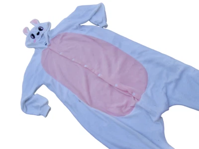 Bunny Rabbit Adult Costume Pink & White 1-Piece Cosplay Size XL HALLOWEEN EASTER - Image 1 of 4