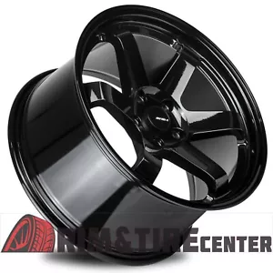 Avid1 AV06 18x8.5 +35 5x112 Gloss Black (Set of 4) - Picture 1 of 3