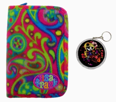 Lisa Frank Planificador Difuso Organizador y Pluma y Llavero Difuso/Espejo De Colección Foto 1 de 4