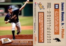 James Houser 2007 Grandstand Montgomery Biscuits #15 Card *AutographDen*