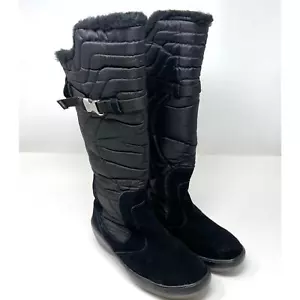 PAJAR Knee High Faux Fur Snow Boot With Buckle In Black Size 8.5 - Picture 1 of 10