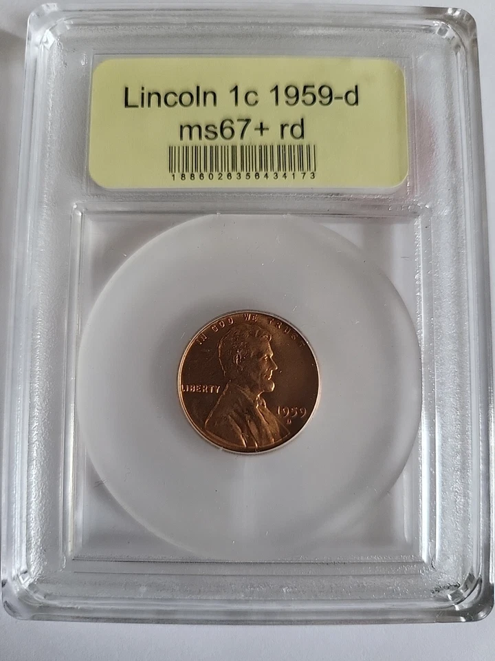 1959 D Lincoln Memorial Cent MS67 RED NGC - Image 1 of 2