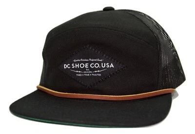 DC Shoes Co. EE. UU. Gorra gorra negra ajustable de malla de mimbre con cierre a presión Foto 1 de 4