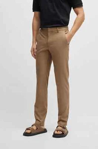 Hugo Boss Kaito Slim-fit trousers in a stretch cotton blend - Picture 1 of 5