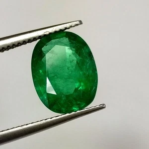 2,21ct Natürlicher Smaragd Kissen Kalibriert (10x8)mm sattes Grün Guter Glanz Edelstein - Bild 1 von 4