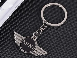 Mini Cooper Car Keychain – Black Chrome Metal + Gift Bag – Stylish Gift for All - Picture 1 of 8