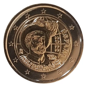2 Euro Münze Spanien 2022 Erste Weltumsegelung Gedenkmünze Sondermünze - Bild 1 von 1