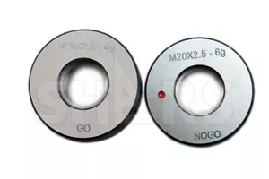 Shars M20 x 2.5 Go No-Go Thread Ring Gage 2PCS Set 6G Class New ![ - Picture 1 of 8