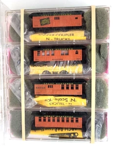 N MDC Roundhouse 34' Overton GN 4-car Pass Kit Set rap+knuc w/metal whls NIB #1 - Picture 1 of 3
