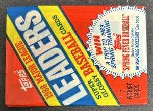 1988 Topps League Leaders Minis Pack Ivan Calderon White Sox Showing Top Front - Picture 1 of 2