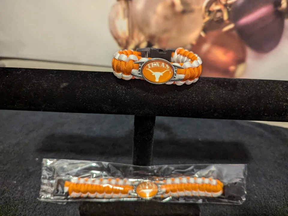 Sale. 2/$14.Texas Longhorns NCAA Paracord Bracelets - Image 1 of 1