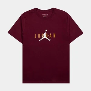 AUTHENTIC NIKE JORDAN STRETCH 2 SIDE PRNT CHERRYWOOD RED/GOLD T SHIRT DM1462-680 - Picture 1 of 2