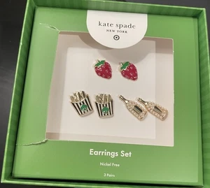 Kate Spade New York x Target - Gemischte Neuheit Ohrstecker 3 Stück | IN HAND NEU - Bild 1 von 4