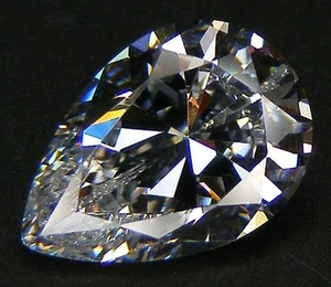 10 piezas. PERA 6A++ DE PRIMERA CALIDAD 13x9 mm. ZIRCONIA CÚBICA BLANCA CZ - Imagen 1 de 2