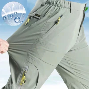 Wanderhose Herren Stretch Wasserdicht Taktisch Reißverschlusstaschen Hose Leicht - Bild 1 von 21