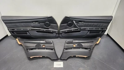 ✅07-13 OEM BMW E92 328 335 paneles de tarjetas de puerta delantera trasera negro Dakota CUERO CONJUNTO* Foto 1 de 4
