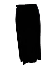 Falda Lápiz R&M Noche Vacaciones Larga Sólida Negra Terciopelo Recta Talla Grande 18 - Imagen 1 de 7