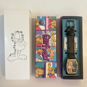 Orologio Vintage Paws Garfield Unisex Quarzo Analogico Fumetto Scatola NUOVO - Foto 1 di 9