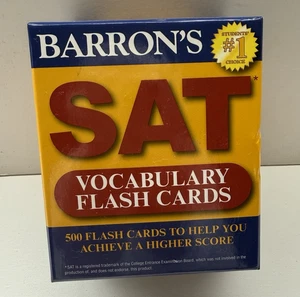 Barron’s SAT Vocabulary Flash Cards Like New 2nd Edition, Study Guide - Picture 1 of 11
