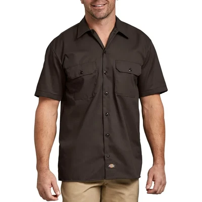 Dickies Hombre Personalizado Parche Personalizado Bordado Uniforme de Trabajo Camisa Pequeña-4xl Foto 1 de 4
