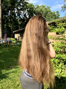 Real Human Hair Cut Ponytail 13-14 Inch From Young Woman, Brown highlights - Picture 1 of 7