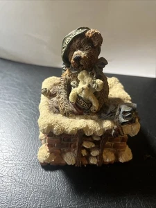 Boyds Bear Bearstone Elijah & Joy Believe Christmas Musical Figurine NO BOX - Picture 1 of 6