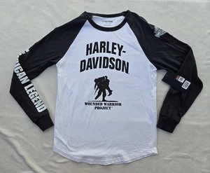 Harley-Davidson Hemd Herren Medium Schwarz Raglanärmel Wounded Warrior 96044-23VM - Bild 1 von 13