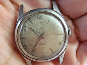 Vintage Sussex Mechanical Men’s Watch 17J All Stainless 42mm x 32mm - Picture 1 of 19