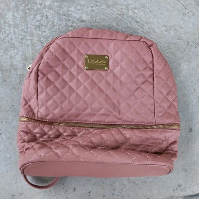 BEBE Los Angeles Mochila Cartera Rosa Acolchada Imitación Cuero Bolsillos Medianos Foto 1 de 4