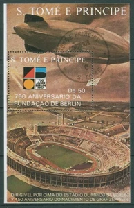 Sao Tomé und Príncipe 1988 Zeppelin über Berlin Block 180 gestempelt (C27066) - Picture 1 of 1