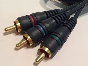 1.5m PREMIUM QUALITY TRIPLE GOLD PLATED AUDIO VIDEO RCA PHONO CABLE fab15 - Picture 1 of 2