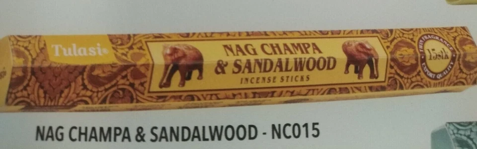 Tulasi Nag champa sandalwood incense sticks/Agarbati [6 Pack of 15 Gms ] 120 - Image 1 of 1