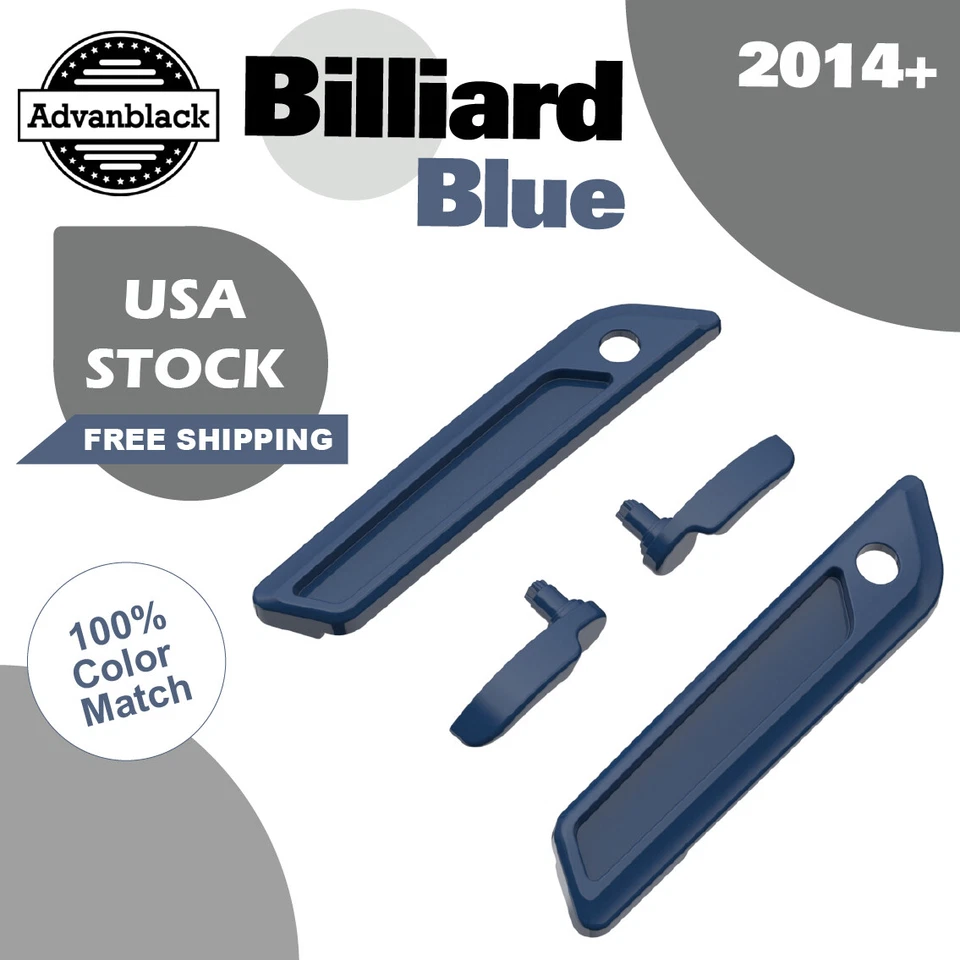 Juego de palanca y cubierta de pestillo de tapa de alforja azul billar para Harley Touring 14+ Foto 1 de 4