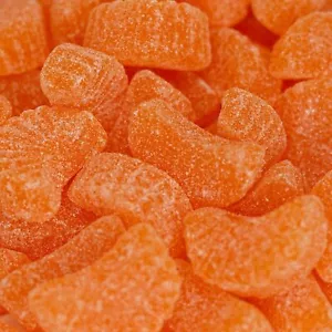 Orange Jelly Slices Candy, Sugar Dusted, Gluten Free, 2 Pound Bag - Picture 1 of 7