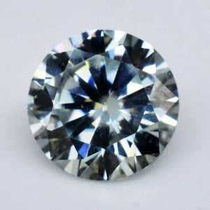 VVS Light Blue Moissanite 2.00 Ct Round 8 MM Stunning Certified Loose Gemstone - Picture 1 of 4