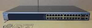 Netgear ProSafe FSM726v3 24-Port 10/100 RJ-45 2-Port 1G SFP Combo Managed Switch - Picture 1 of 7