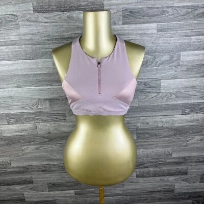 Sujetador deportivo FOREVER 21 cremallera frontal espalda deportiva púrpura ropa deportiva para mujer talla pequeña Foto 1 de 4