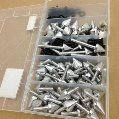 Kits de pernos de parabrisas con carenado de clavos para Suzuki GSXR600 750 1000 Hayabusa plateado Foto 1 de 4