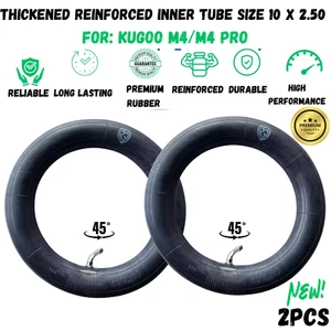Kugoo M4 Schlauch 10 x 2,50 10 x 2,5 10 Zoll 10" DICK VERSTÄRKT 2 STÜCK NEU UK - Bild 1 von 15
