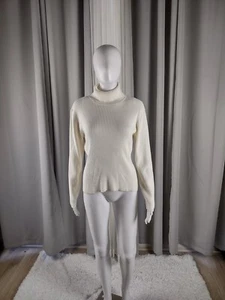 Style & Co Petite Women's White Long Sleeve Ribbed Turtleneck Sweater, Size L - Picture 1 of 12