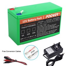 12V Battery Pack Rechargeable 6Ah Li-ion LIFEPO4 12volt SLA Battery Replacement